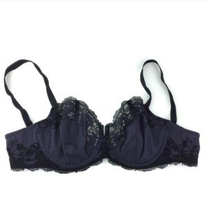 Purple and Black Lace Wacoal Bra